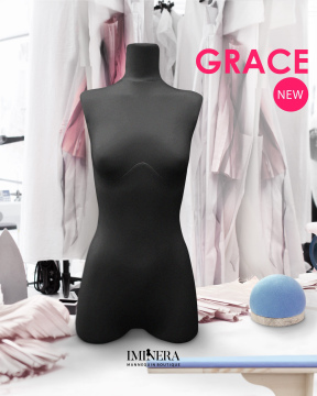 Манекен портновский Грейс черный Iminera р-ры 42, 44, 46